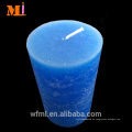 Perfecto en la ejecución brillante azul mármol patrón barato pilar vela extra grande